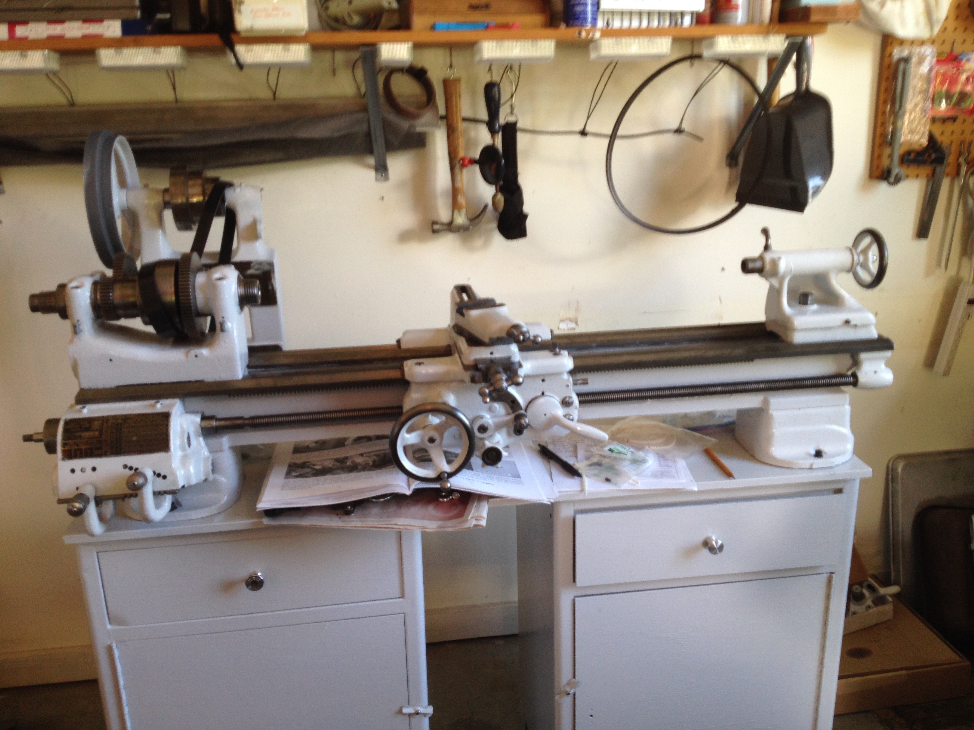 Mostly assembled lathe